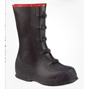 Ranger Men's 15" 5--Buckle Rubber Overboot Black - T369-BLM-BLACK, Black Size 14